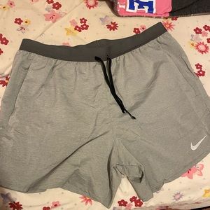 Grey Nike men’s running shorts
